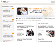 Tablet Screenshot of folioclient.com